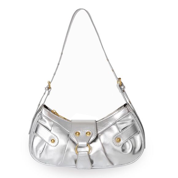 Shoulder Bag Y2K Handbag Crossbody Bag Pleated Purse Hobo Bag, :') - Picture 1 of 7